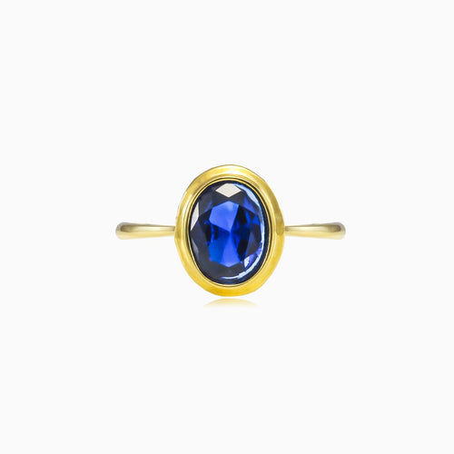 Classic blue quartz ring
