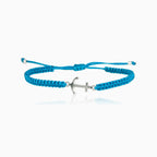 Blue anchor bracelet