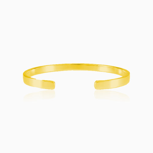 Plain gold cuff bracelet