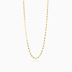 Gold plated square beads chain