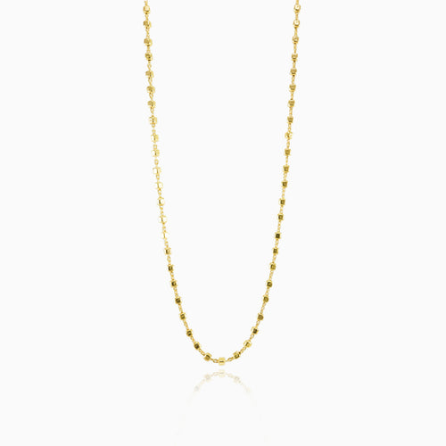 Gold plated square beads chain