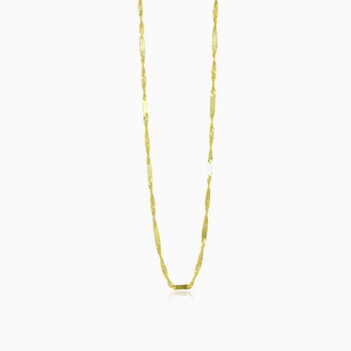 Twisted gold chain