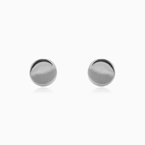 Plain button earrings