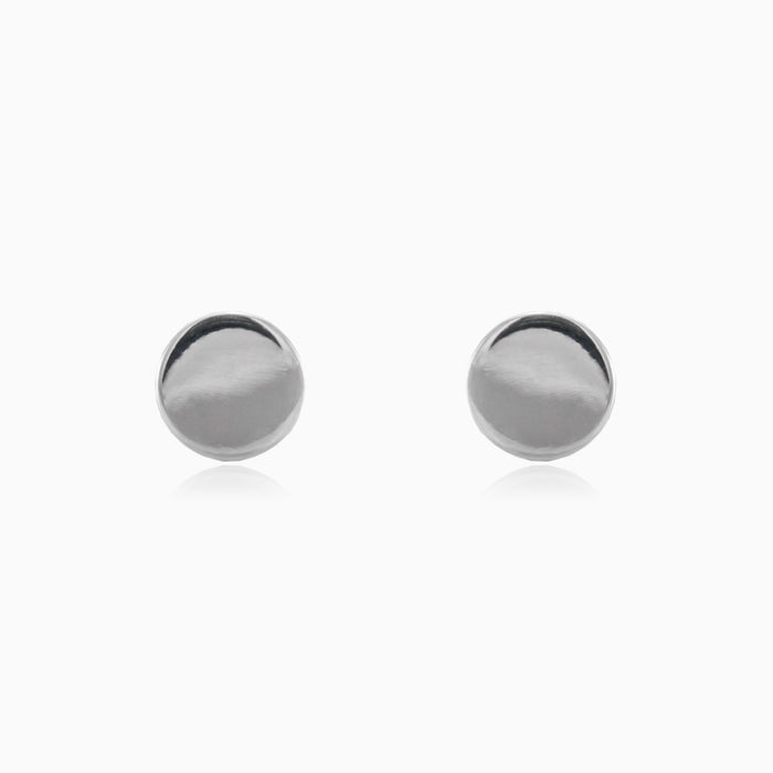Plain button earrings
