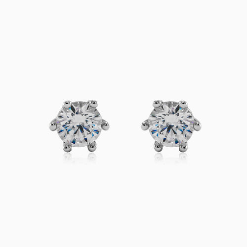 White star diamond earrings