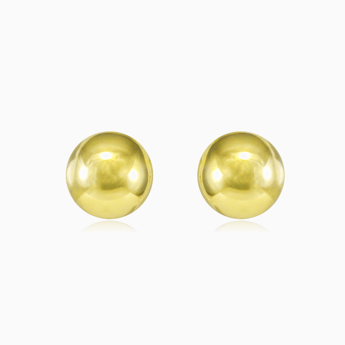 Halbkugel-Ohrstecker aus Gelbgold