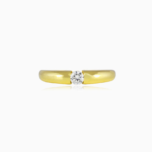 Round tension gold ring