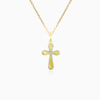 White and yellow gold cross
