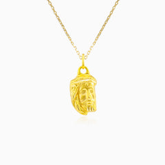 Yellow gold Jesus pendant