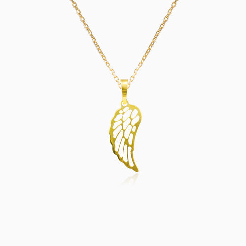 Gold wing pendant