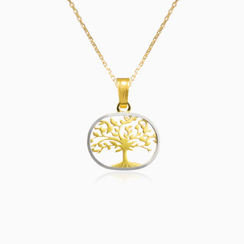 Oval tree of life pendant
