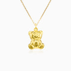 Teddy bear gold pendant