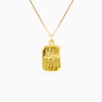 Prague castle gold pendant
