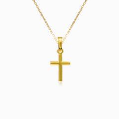 Jednoduchý přívěšek ve tvaru kříže ze zlata