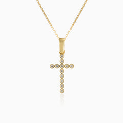 Round cubic zirconia cross