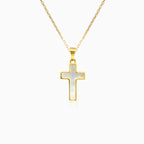 Nacre gold cross