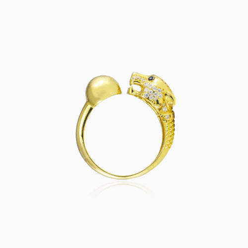 Panther gold ring