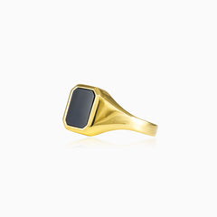 Gold onyx ring