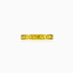 Prsten se žlutými safíry
